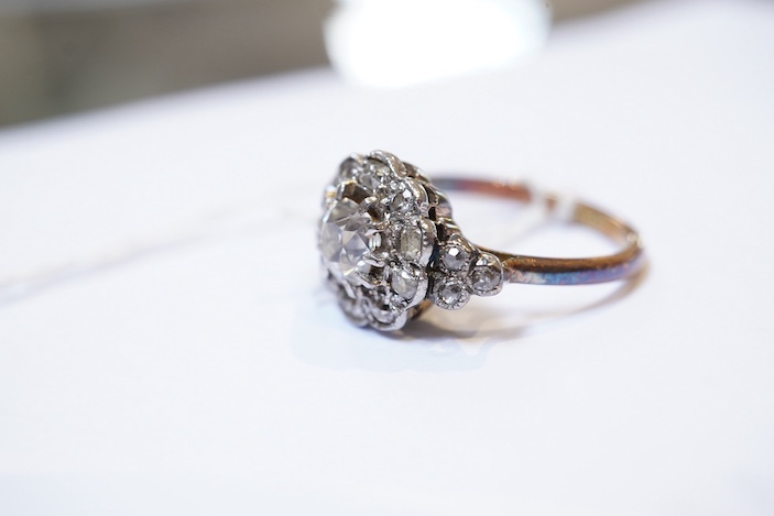 A diamond ring, early 20th century